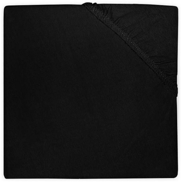 Jollein Hoeslaken Jersey boxmatras 75x95cm zwart