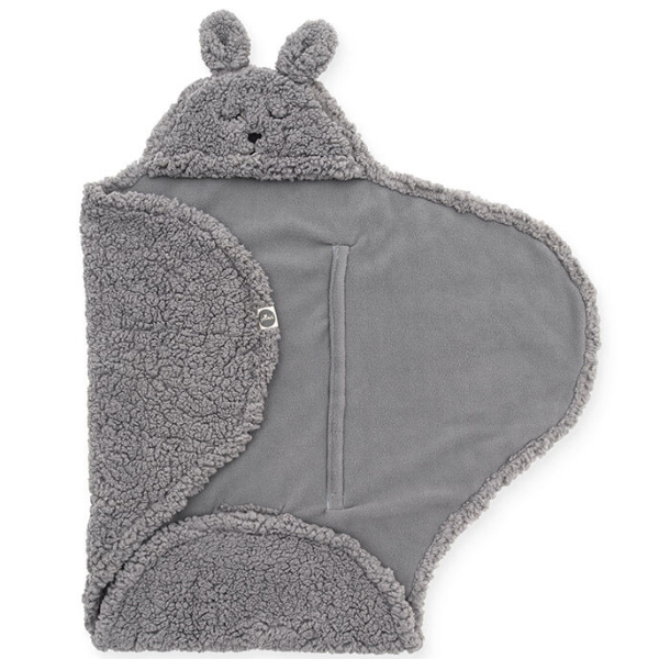 Jollein Bunny Fleece Wikkeldeken - Grey