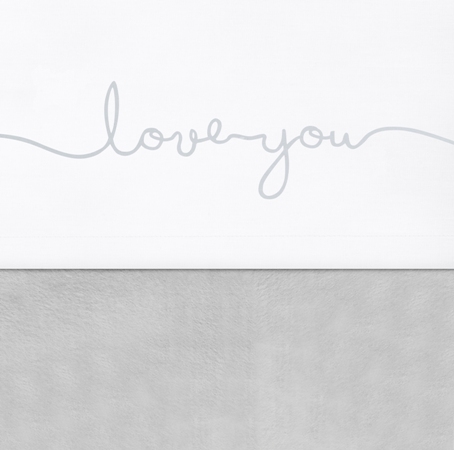 Jollein Laken 75x100cm Love you Grijs