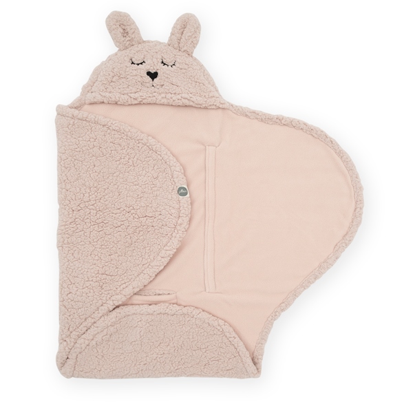 Jollein Bunny Fleece Wikkeldeken - Pale Pink