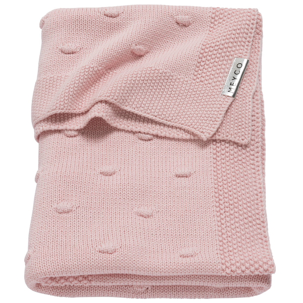 Meyco Ledikantdeken 100x150cm knots pink